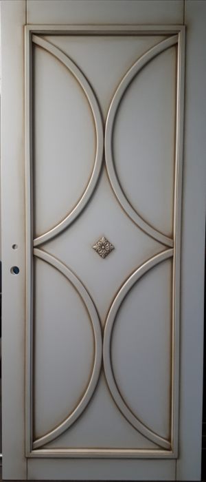 Межкомнатная дверь в профиле массив (эмаль с патиной) Шахты